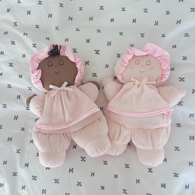 Genius Baby Toys My First Baby Doll, Classic Vintage Design, Soft Plush Pink Dress, No Hard Parts, Machine Washable, Nontoxic, for Girls and Boys, 0–12 Months