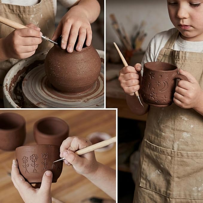 Aujazyble Air Dry Clay - 3.3lbs Terracotta Natural Pottery Clay for Kids, No-Cracking & Self Hardening, Professional Modeling Clay for Pottery Wheel, Sculpting, Arts & Craft Supplies for Classrooms