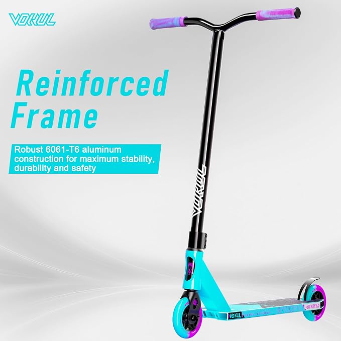 VOKUL K1 Pro Stunt Trick Scooter for Kids 8 Years and Up Freestyle Skate Park Street for Boys Girls