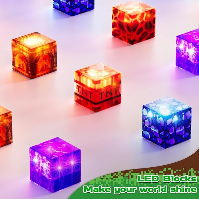 Magnetic Blocks - 150 PCS Dinosaur Volcano Forest Castle Set with Light Up Blocks - Kids Classroom Sensory Toy for Toddlers STEM, Construction Stacking Toy Kids 3+ Boys Easter Basket Stuffers
