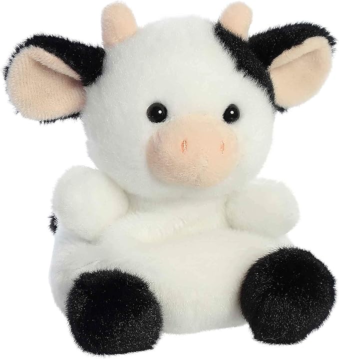 Aurora® Adorable Palm Pals™ Sweetie Cow™ Stuffed Animal - Pocket-Sized Play - Collectable Fun - White 5 Inches