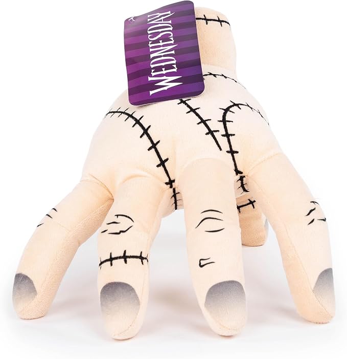 Jay Franco Wednesday & The Addams Family Thing Hand Plush Pillow Buddy - Super Soft Stuffed Character Pillow - Polyester Microfiber, 14 Inches
