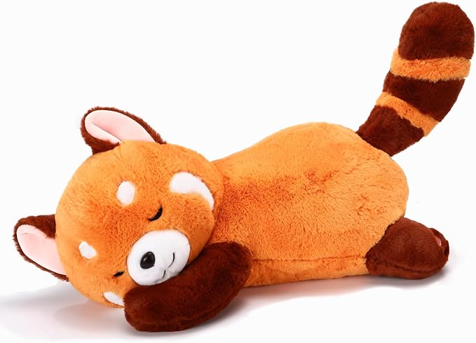 Riuhot Big Red Panda Stuffed Animal Pillow Cute Plush Toy Plushie Christmas Birthday Valentine's Day Gift for Girlfriend Kids Birthday 19.7" Red Panda Pillow