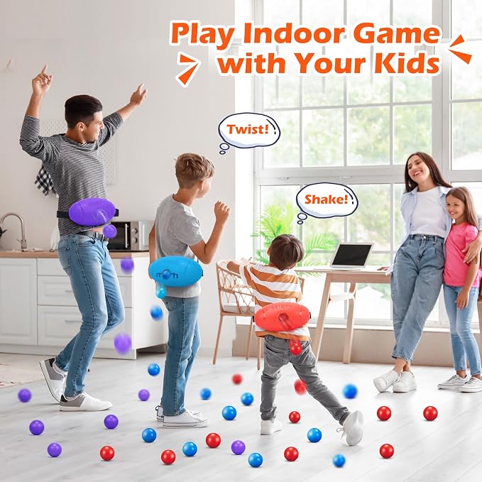 3 Pack Valentine's Shaking Swing Balls Set for Kids Adults, Outdoors Indoors Birthday Games Toy with 60 Balls, Carnival Bachelorette Party Games for Boys and Girls, Lawn Minute to Win It for Kid