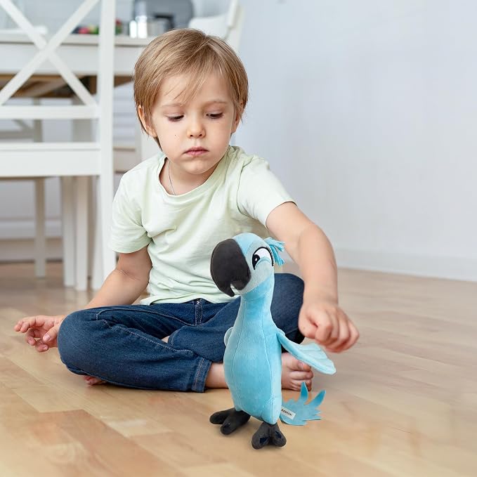 Rio Jewel Plush Toy – Soft Parrot Stuffed Animal Blue Macaw Plush, Cute Rio Movie Jewel Bird Character Plushie Gift for Kids and Fans