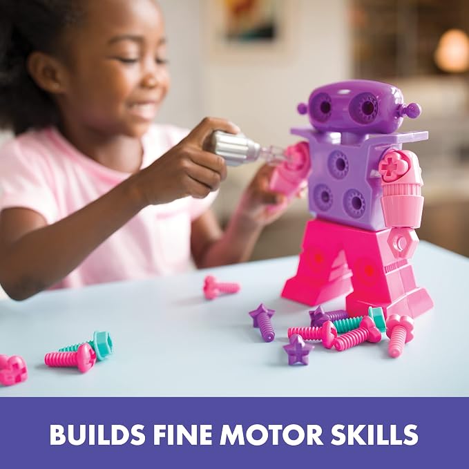 Educational Insights Design & Drill Sparklebot - Take Apart Robot Toy, STEM Building Toys for Kids, Toddler Screwdriver Toy Set, Robot Building Kit, STEM Toys for 3+ Year Old Toddlers