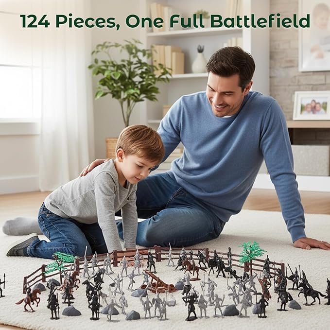 Amor Present Medieval Knights Toys, Knight Action Figurines for Kids