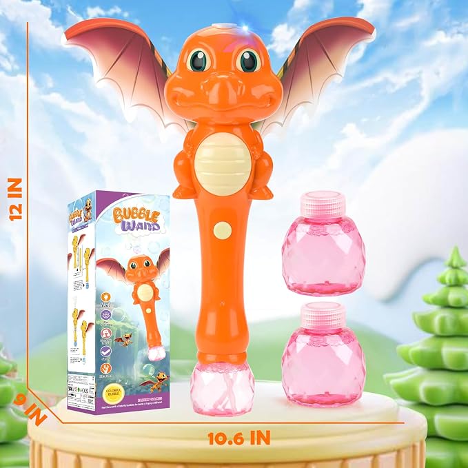 Chridark Dinosaur Bubble Wand Toys for Kids Age 3 4 5 6 7 8 Years Old: Bubbles Machine for Kids, Toddler Outdoor Toys, Gifts Birthday Presents for 3 4 5 6 Year Old Boys Girls