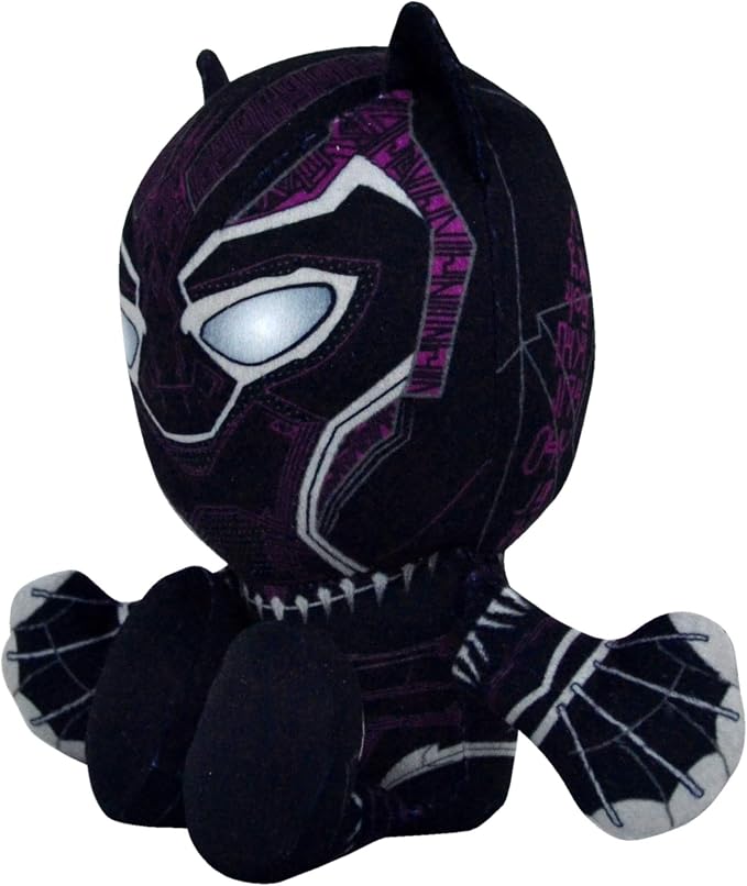 Bleacher Creatures Marvel Black Panther 8" Kuricha Sitting Plush- Soft Chibi Inspired Toy