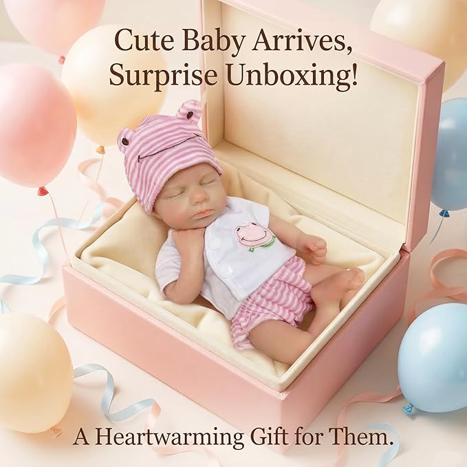 OtardDolls 33cm Reborn Baby Dolls Silicone Full Body Girl Lifelike Handmade Painted Dolls Silicone Reborn Babies for Kids