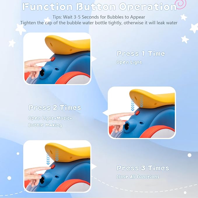 6V Electric Baby Balance Bike for 1 Year Old Boys Girls Ride on Toys 12-36 Months Toddler Balance Bike, 4 Wheels Kids First Bike with Remote Control First Birthday Gifts- Blue&Red