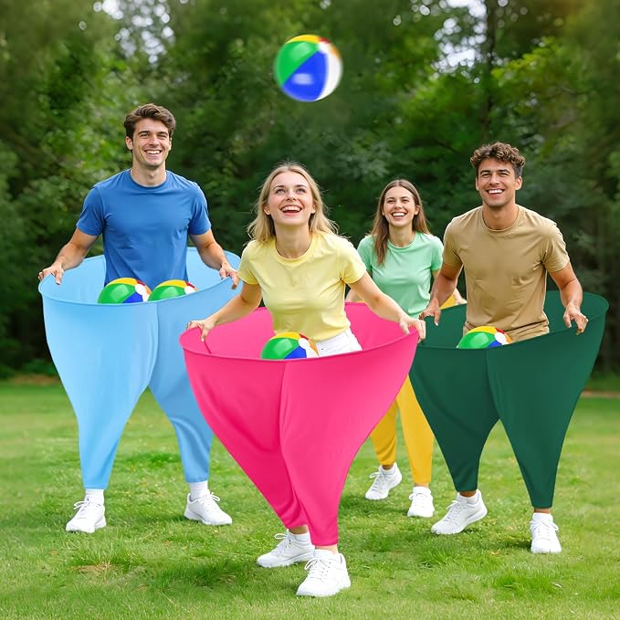 Granny Pants Yard Game Giant Granny Pants Outdoor Game Includes Bouncy Balls & Air Pumps Hilarious Outdoor Games for Adults and Family Backyard Gatherings Beach Games Team-Building Activities