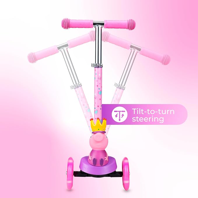 Kick Scooter for Kids, 3 Wheel Self Balancing, Light Up LED Wheels