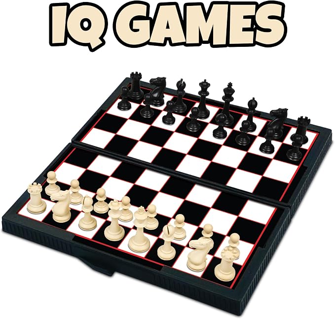Gamie Magnetic Board Travel Games for Kids, Includes 12 Retro Fun Games - 5" Compact Design, Individually Boxed Travel Essentials for Kids 4-8, 8-12, Road Trip/Airplane/Camping, for All Ages