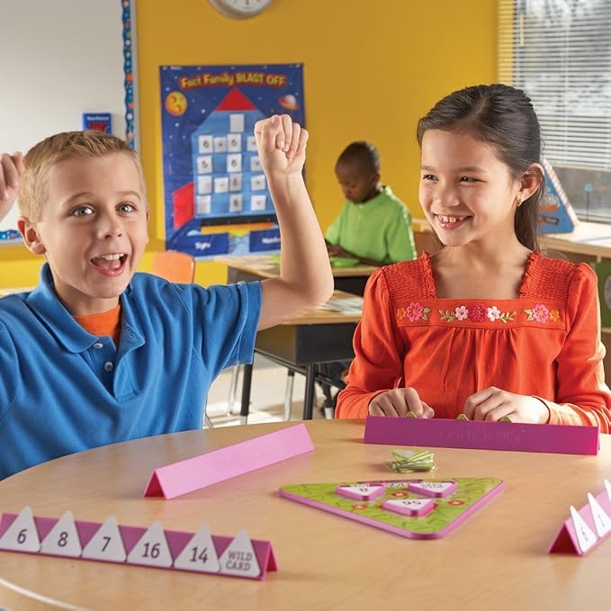 Learning Resources Tri-FACTa Multiplication & Division Game - Math Manipulatives, Kid Montessori Board Games, Classroom Must Haves, STEM Number Cards, Critical Thinking, Back to School, Kids Gifts