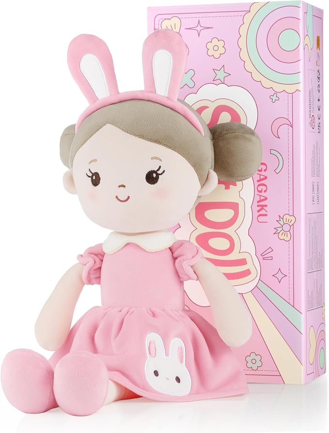 GAGAKU Soft Baby Doll Toys (16'') for Girls, My First Baby Rag Dolls for Girl Birthday Gift Plush Doll Toys Machine Washable Baby Doll for Toddler Kids Infants