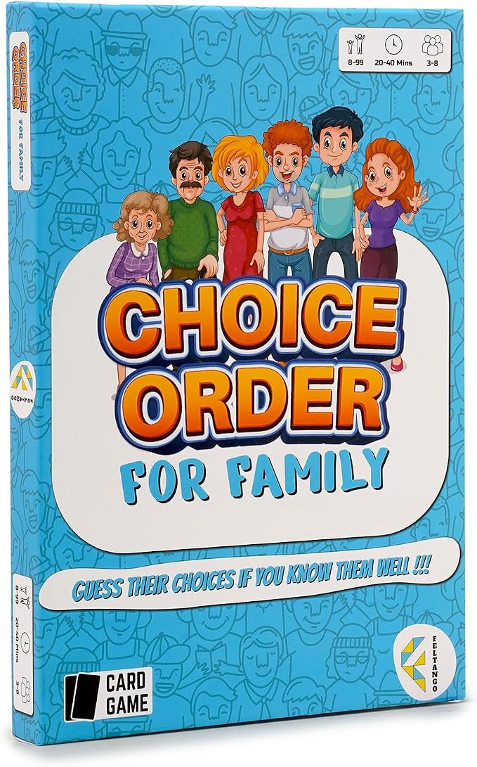 Choice Order, Family Games for Kids and Adults, Family Game Night Companion, Icebreaker Game