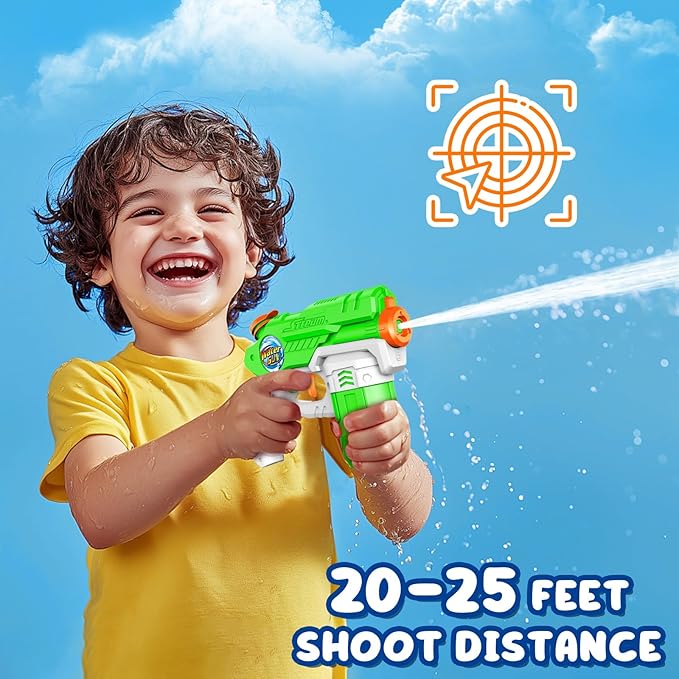 Water Guns for Kids Adults, 6 Pack Squirt Guns Soaker Blaster 220CC Capacity Long Range Super Water Gun Pistols for Boys Girls Toddlers Swimming Pool Water Toys (6)