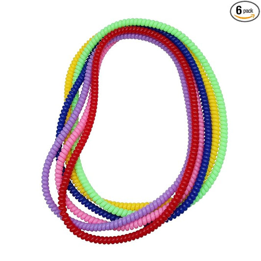 Sensory Chew Necklace for Boys and Girls, 6 Pack Stretch Chewing Necklaces for Kids with Autism ADHD SPD, Oral Motor Aids Baby Chew Toys Reduce Fidgeting for Kids Chewer (6)