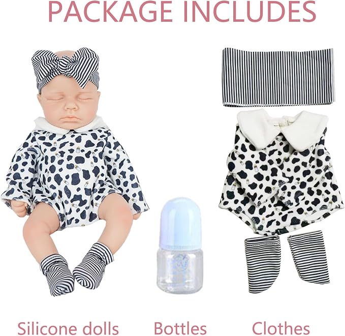 Boy 12 Inch, Full Body Silicone Baby Doll, Reborn Baby Dolls Silicone Full Body, Not Vinyl, Posable Newborn, Realistic Baby Doll
