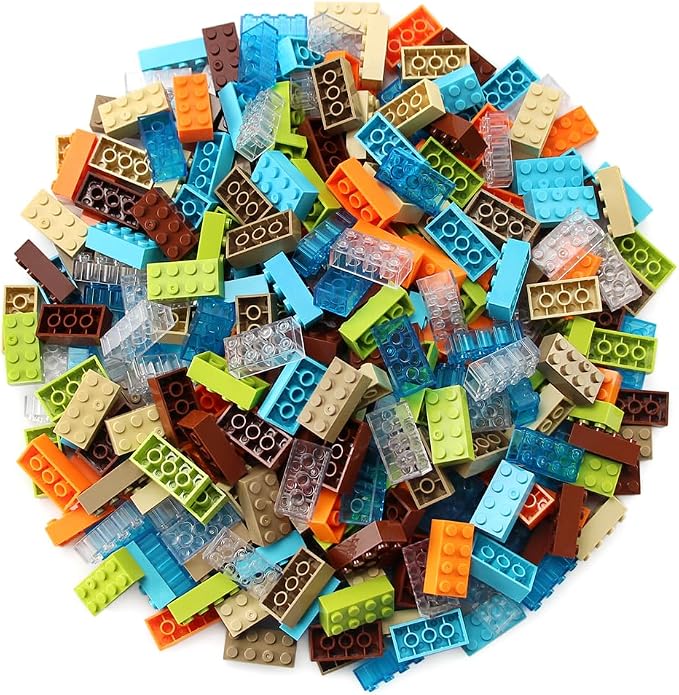 2x4 Bricks 320 Pieces New Multicolored Classic Parts Building Creative Play Set Blocks Toy Accessories Compatible with 3001 Major 8 Color