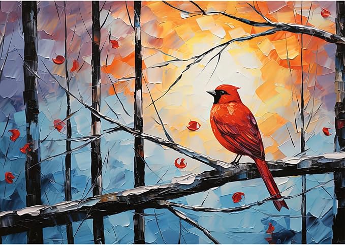 Trefl Premium Plus Quality - Peaceful Cardinal- 1000 Pieces, Perfect Piece Fit, for Adults and Kids 14+