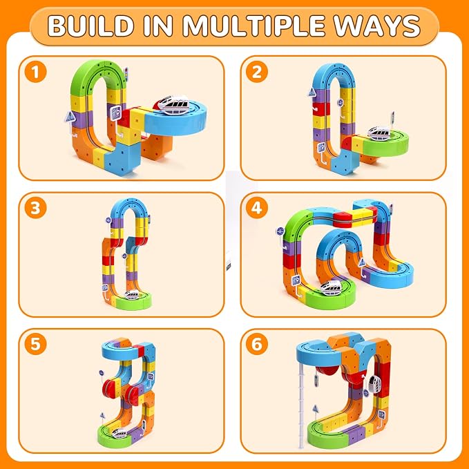 2026 New Infinity Racer 3D Train, 3D Stem Electric Train Set for Kids, DIY Assembled Track Vehicle, Create Lab Gravity Tracks, Educational Gift (Standard Edition)