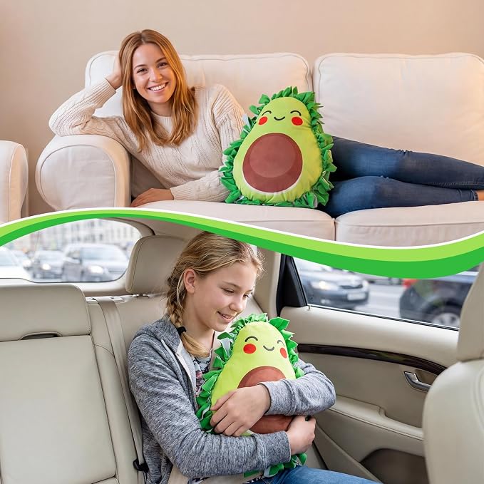 Weysat 6 Sets Avocado Tied Pillow Craft Kit DIY Avocado Shaped Pillow Craft Gifts with PP Cotton for Fruit Theme Halloween Christmas Party Decor Classroom Giveaways
