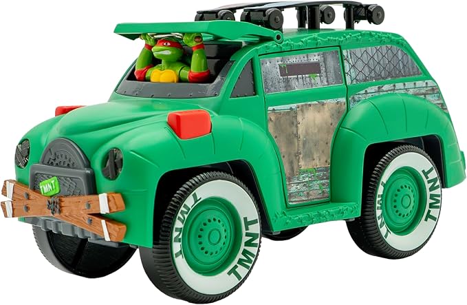 Teenage Mutant Ninja Turtles, Turtle Party Cruiser w/Lights and Sounds, Vintage Styling, Interactive Play, Ages 3+