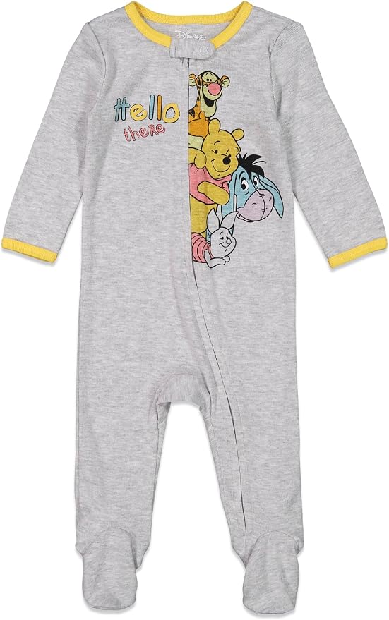 Disney Baby Boys' 2-Pack Footed One-Piece Sleep N' Play Newborn to Infant