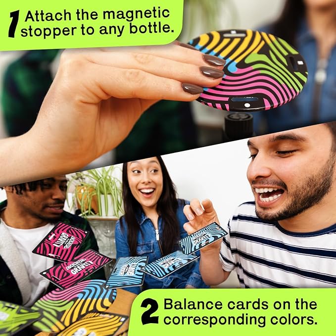 Big Potato Cards vs Gravity: Ultimate Stacking & Balancing Card Game | Waterproof Board Game for Family Fun, Holidays & Game Nights | 2-4 Players
