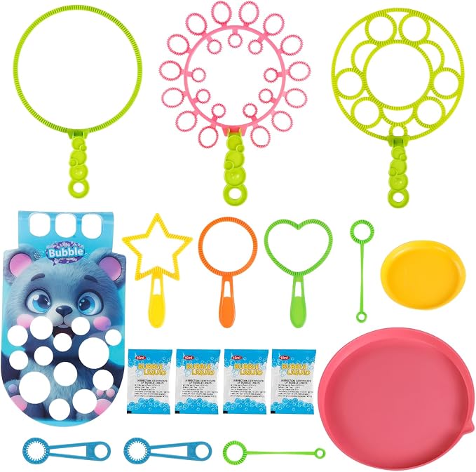 Bubble Wands kit Party Favors for Kids Bulk Toys Party Supplies Christmas Birthday Wedding Bath Time Gifts for Boys Girls (Various)