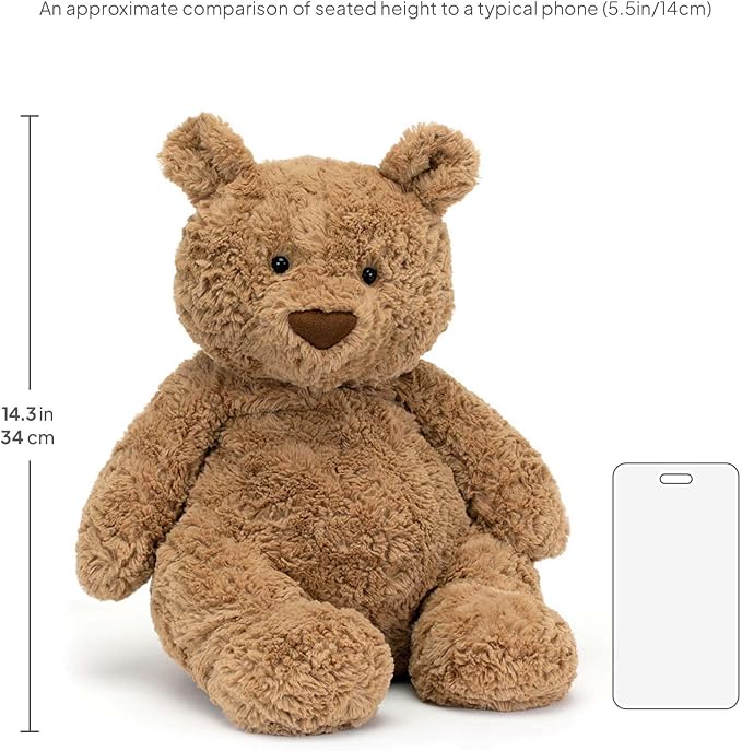 Jellycat Bartholomew Bear Stuffed Animal, Huge 16.5 inches - Teddy Bear Plush - Soft and Huggable - Classic Children's Gift