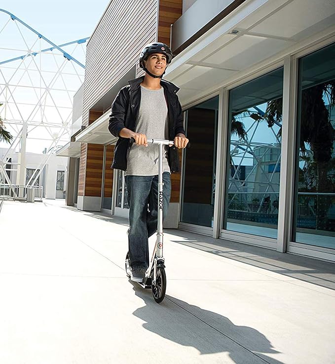 Razor A6 Kick Scooter for Kids Ages 8+ - Extra-Tall Handlebars & Longer Deck, 10" Urethane Wheels, Aluminum Frame, Anti-Rattle Technology, for Riders Up to 220 lbs