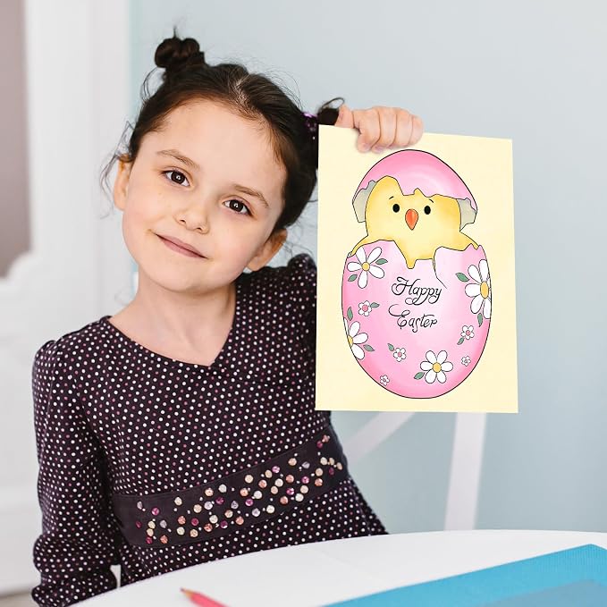 COCHIE 36PCS 8x10 Inches Easter Coloring Pages for Kids, Bulk Color Your Own Spring Paper Crafts Party Favors, Small Coloring Sheets Easter Basket Filler Gifts