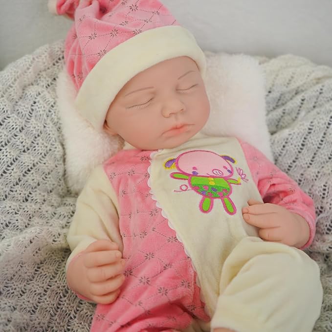 Girl 18.5 Inch, Reborn Baby Dolls Silicone Full Body, Full Silicone Baby Doll, Realistic Baby Dolls, Newborn, Not Vinyl, with Gift Box