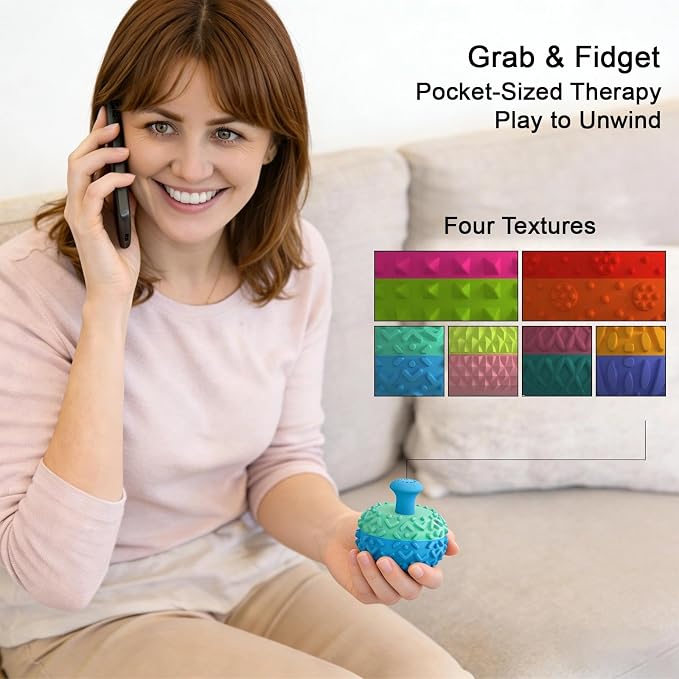 Silicone Thumb Rocker Fidget Toys for Kids Adults ,6PCS Stress Relief Sensory Toys for Autism ADHD Anxiety,Fun Textures Gadgets,Office Desk Toy,Stocking Stuffers for Women Men Teen Gifts