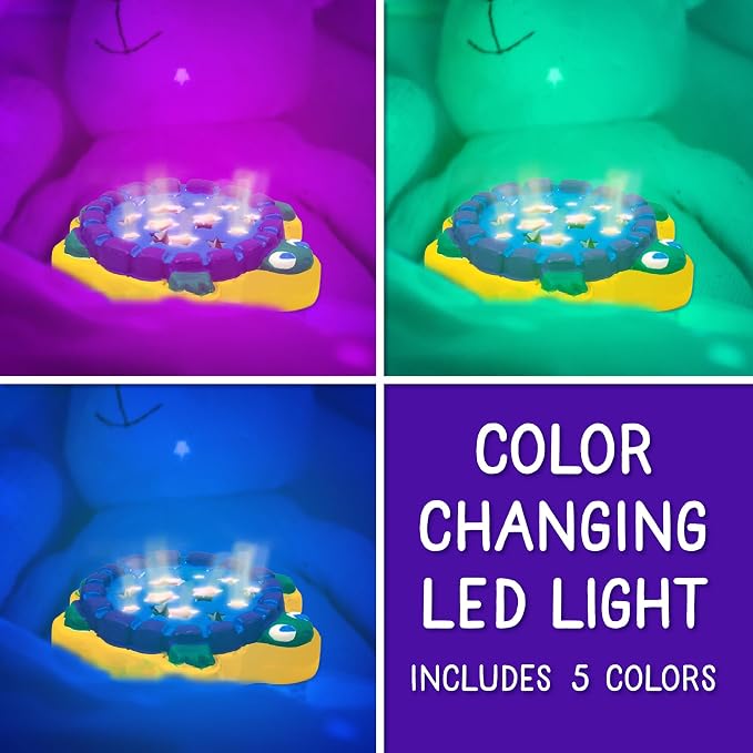 Creative Roots Mini Light Up Turtle Stepping Stone with Color-Changing LED, Acrylic Paints, and Paintbrush - Ceramic Craft Kit for Kids