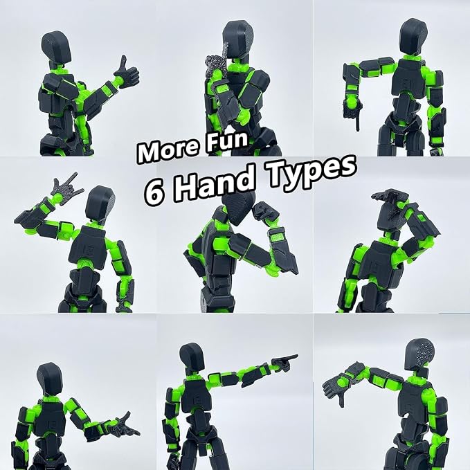 SENROELECTRONAGE T13 Action Figure Assembly Completed, Upgraded 3D Printed T13 Action Figure, The Dummy 13 is Very Suitable for Office Desks and Birthday Cake Decorations