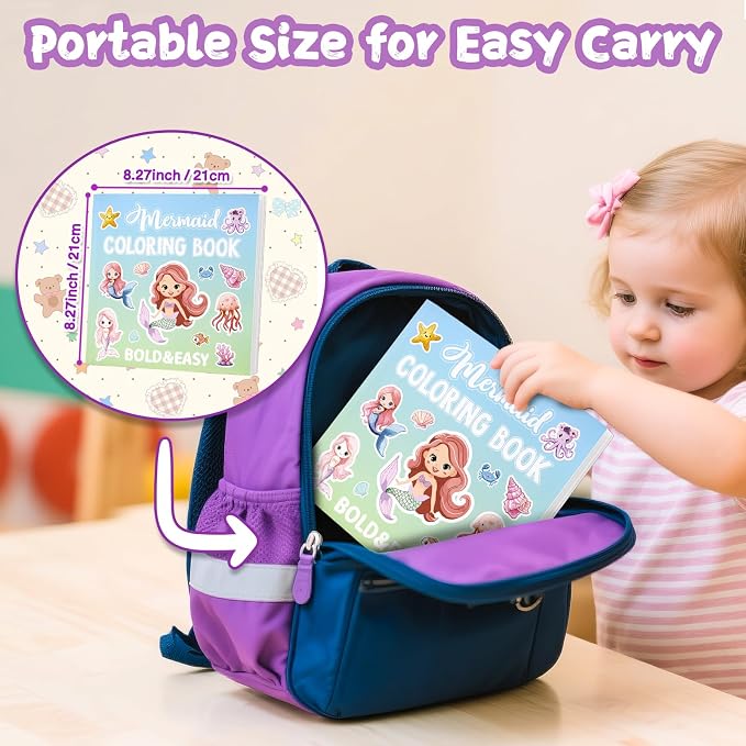 KIDS KING Coloring Book Kit, 5 Themes: Princess | Unicorn | Mermaid | Space | Transportation, Contains Colored Pencils Cute Styles for Painting, Arts & Crafts for Adult and Younger