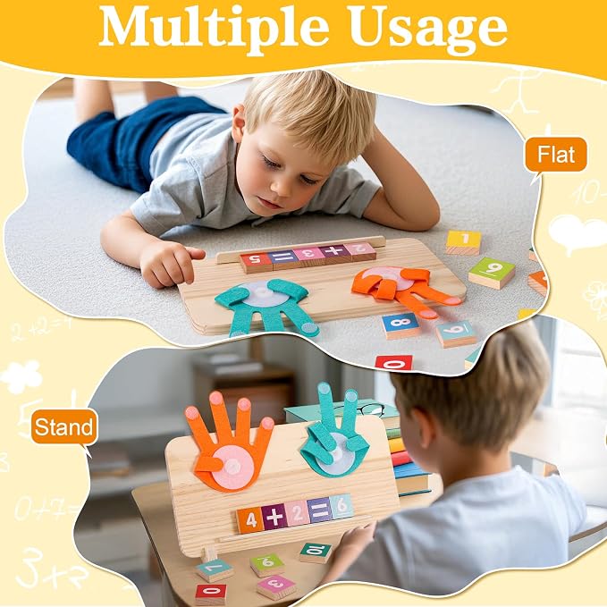 2 in 1 Montessori Toys for 2+ year old,Math Games for Kids 5-7,Math Manipulatives Preschool Learning Activities Kindergarten Classroom Must Haves Number Blocks Educational Toys for Toddlers 3 4 5 6 7