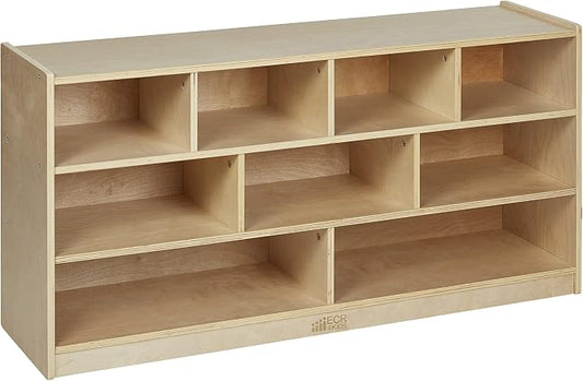 ECR4Kids Mobile Building Block Storage Cabinet, Large, Classroom Furniture, Natural