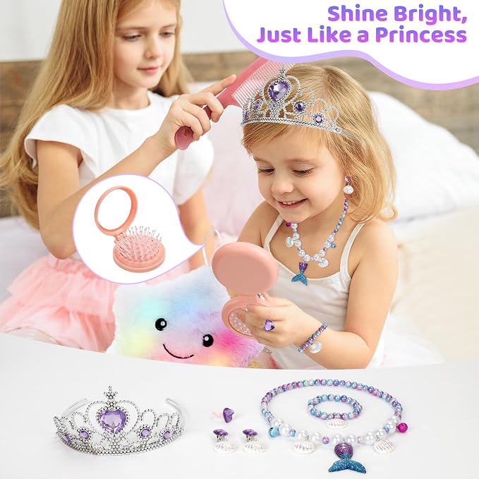 Jenria Mermaid Gift for Girls Toys Age 6-8, Kindergarten Graduation Gifts for Girls, Birthday Gifts for Girls Age 3 4 5 6 7 8 9 10, Girl Toys, Birthday Gifts Set, for Daughter, Niece, Little Girl