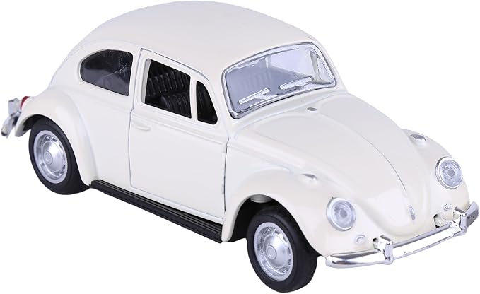 Berry President 1967 Classic Beetle Bug Vintage 1/32 Scale Diecast Metal Pull Back Car Model Toy for Gift/Kids (Beige)