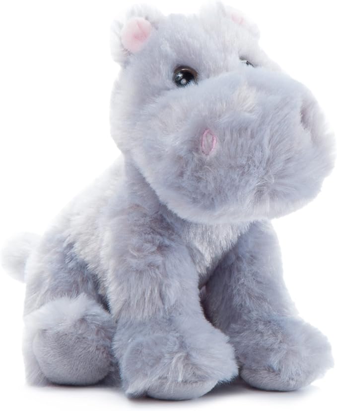 The Petting Zoo Hippo Stuffed Animal Plushie, Gifts for Kids, Wild Onez Babiez Zoo Animals, Hippo Plush Toy 6 inches
