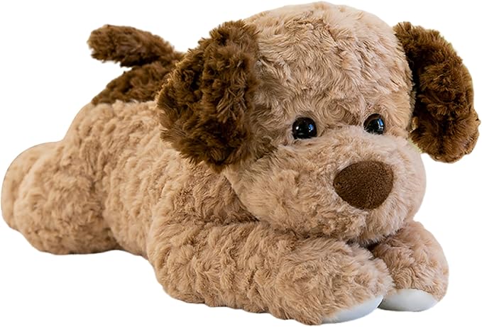 Dog Plush Dog Toy 18 Inch, 2.6 lbs – Brown Weighted Stuffed Animal Dog– Ultra-Soft Plush, Durable Design, Suitable for Kids & Adults – Cozy Comfort Companion