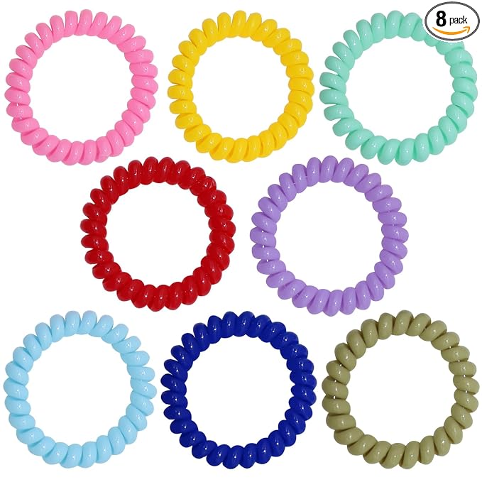 Sensory Chew Bracelets for Boys and Girls, 8 Pack Stretchy Coil Bracelet Fidget Toys for Kids with Autism ADHD SPD or Special Needs, Oral Motor Aids Jewelry Reduce Teething Biting and Anxiety