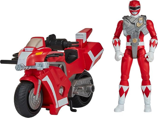 Power Rangers Mighty Morphin Re-Ignition - Tyrannosaurus Battle Bike with Red Ranger Figure by Playmates Toys