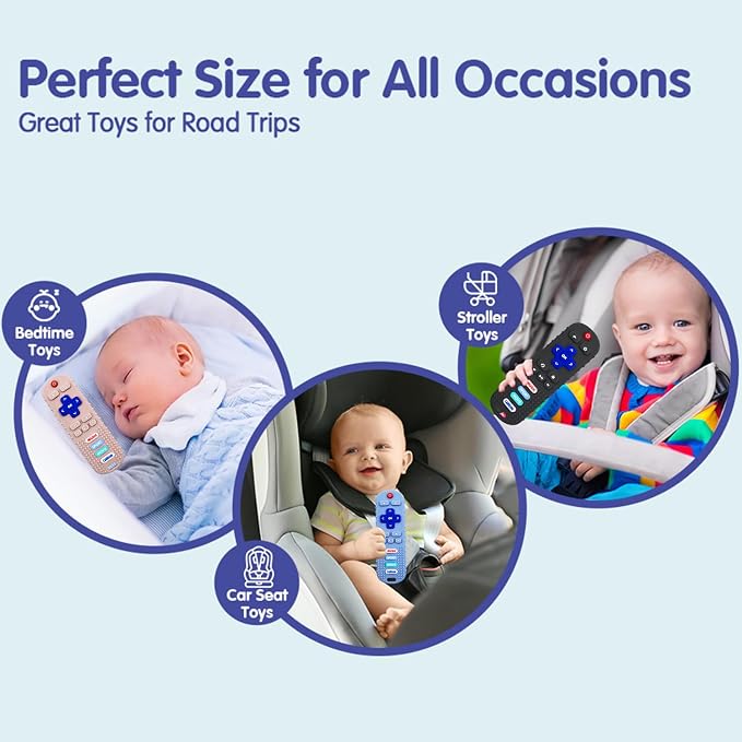 2 Pack Remote Control Shape Teether for Baby,Babies Toy, TV Remote Control,Silicone Remote Control Teething Toys