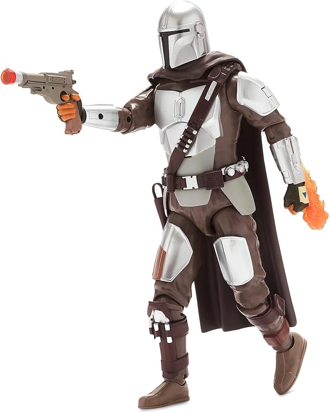 Disney Store Official The Mandalorian Talking Action Figure - 13 Inch Interactive Star Wars Toy with IB-94 Blaster - Articulated Kid Toy with Light & Sound Effects